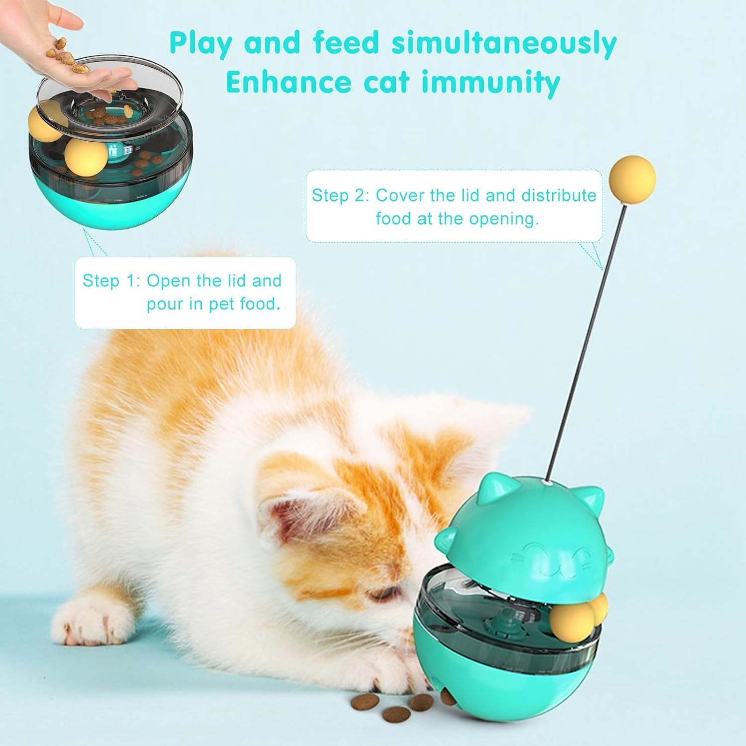 Interactive Cat Treat Dispenser Toy – Fun IQ Training